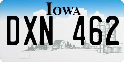 IA license plate DXN462