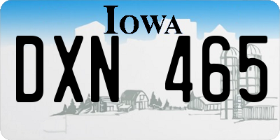 IA license plate DXN465