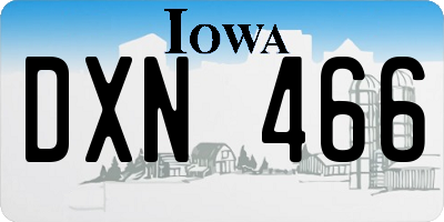 IA license plate DXN466