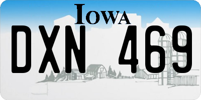 IA license plate DXN469