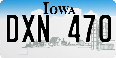 IA license plate DXN470