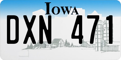 IA license plate DXN471