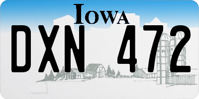 IA license plate DXN472