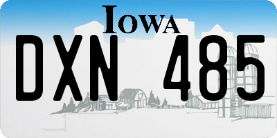 IA license plate DXN485