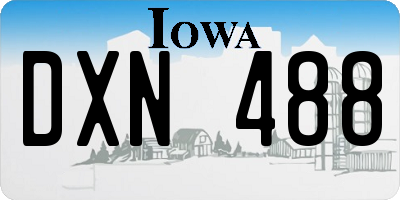 IA license plate DXN488