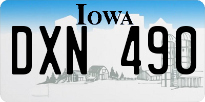 IA license plate DXN490