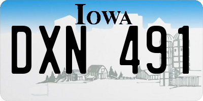 IA license plate DXN491