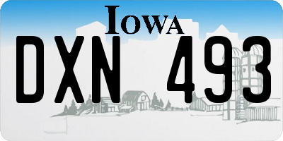 IA license plate DXN493