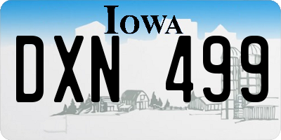 IA license plate DXN499