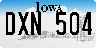 IA license plate DXN504