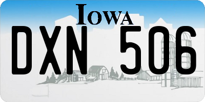 IA license plate DXN506