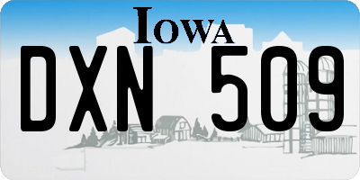 IA license plate DXN509