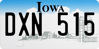IA license plate DXN515