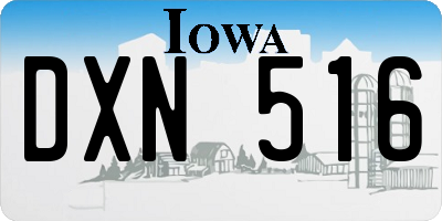 IA license plate DXN516