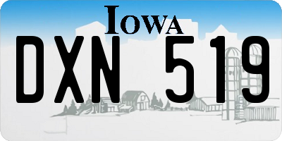 IA license plate DXN519