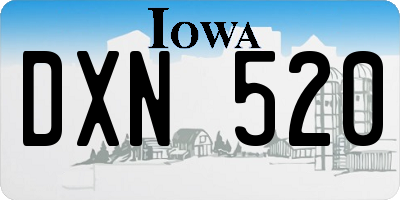 IA license plate DXN520