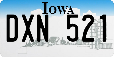 IA license plate DXN521