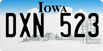 IA license plate DXN523