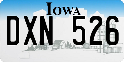 IA license plate DXN526