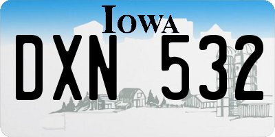 IA license plate DXN532