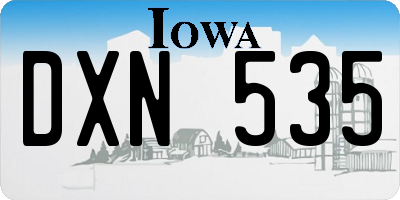 IA license plate DXN535