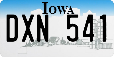 IA license plate DXN541