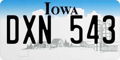 IA license plate DXN543