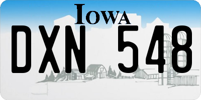 IA license plate DXN548