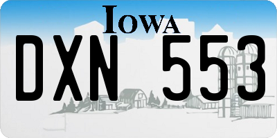 IA license plate DXN553