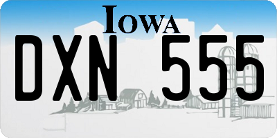 IA license plate DXN555
