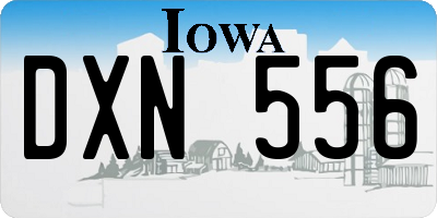 IA license plate DXN556