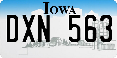 IA license plate DXN563