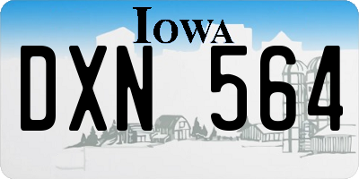 IA license plate DXN564