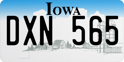 IA license plate DXN565