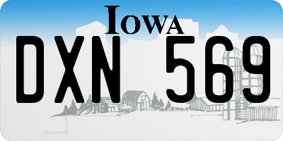 IA license plate DXN569