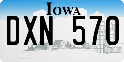 IA license plate DXN570