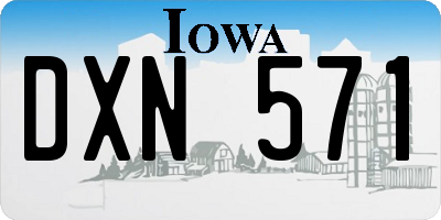 IA license plate DXN571