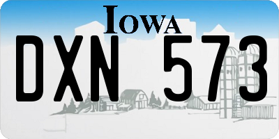 IA license plate DXN573