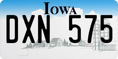 IA license plate DXN575