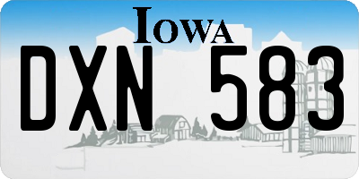IA license plate DXN583