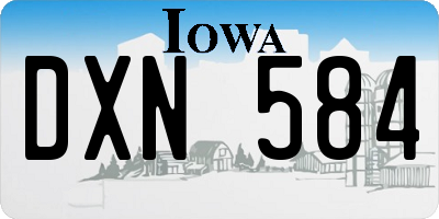 IA license plate DXN584