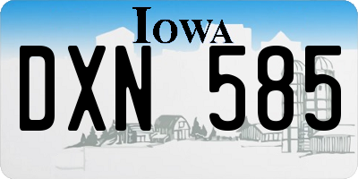 IA license plate DXN585