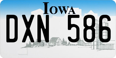 IA license plate DXN586