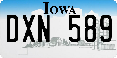 IA license plate DXN589