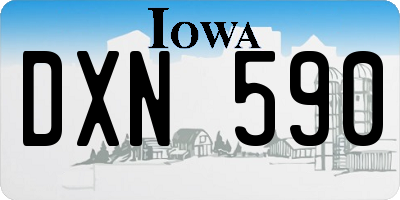 IA license plate DXN590