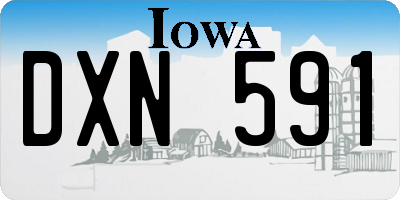 IA license plate DXN591
