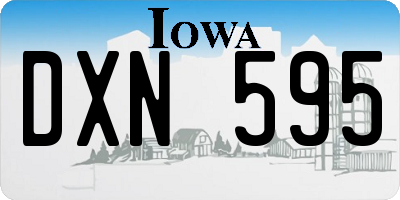 IA license plate DXN595