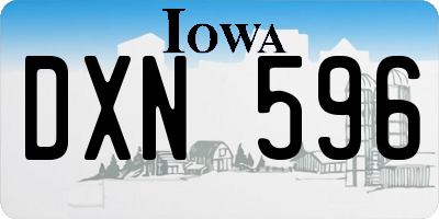 IA license plate DXN596