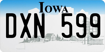 IA license plate DXN599