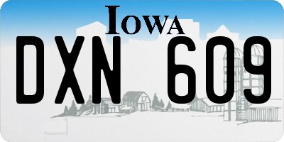 IA license plate DXN609